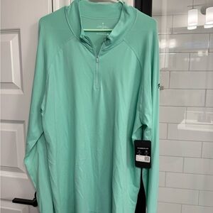 Mint Green Quarter-Zip Pullover